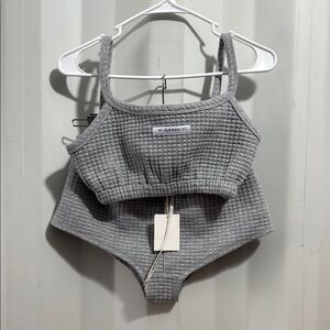 My Mum Made It Gray Textured Women's Intimate Set Pajamas
